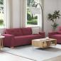 Preview: ARDEBO.de - 2-teiliges Sofa Set mit Kissen Weinroter Stoff
