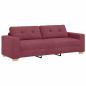 Preview: 2-teiliges Sofa Set mit Kissen Weinroter Stoff