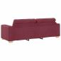 Preview: 2-teiliges Sofa Set mit Kissen Weinroter Stoff
