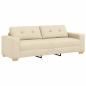 Preview: 2-teiliges Sofa Set mit Kissen cremefarbenes Stoff