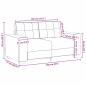 Preview: 2-teiliges Sofa Set mit Kissen cremefarbenes Stoff