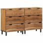 Preview: ARDEBO.de - 2er Set Akazien Sideboards 60x33x75 cm