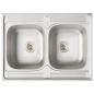 Preview: Spülenunterschrank Porto mit Spüle Artisan Eiche 80x46x84,5 cm