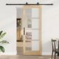 Preview: ARDEBO.de - Schiebetür mit Hardware-Set 'ORKDAL'Massivholz & Glas, Innentür mit Glas 'ORKDAL'78x211x4 cm Massivholz Kiefer