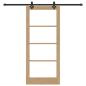 Preview: Schiebetür mit Montageset 'ORKDAL'aus Massivholz und Glas, Innentür mit Glas 'ORKDAL'86x198,5x4 cm aus Massivholz Kiefer