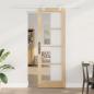 Preview: ARDEBO.de - Schiebetür mit Hardware Set 73,5 x 211 cm Massivholz Fichte, Innentür mit Glas 'ORKDAL'73,5 x 211 x 4 cm Massivholz Fichte