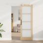 Preview: Schiebetür mit Hardware Set 73,5 x 211 cm Massivholz Fichte, Innentür mit Glas 'ORKDAL'73,5 x 211 x 4 cm Massivholz Fichte