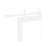Preview: Schiebetür mit Hardware-Set Weiß 93x232 cm Massivholz Fichte, Innentür mit Glas 'ORKDAL'Weiß 93x232x4 cm