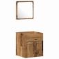 Preview: 4-teiliges Badezimmermöbel-Set - Altes Holz