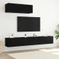 Preview: 3-teilige TV-Schrank-Set Wandmontiert Schwarz Eiche Holzwerkstoff