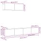 Preview: 3-teilige TV-Schrank-Set Wandmontiert Schwarz Eiche Holzwerkstoff