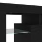 Preview: TV-Schränke 2 Stück mit LED-Lichtern Schwarzes Eichenkonstrukt, TV-Schränke mit LED Schwarz Eiche 120x35x40 cm Konstruktionsholz