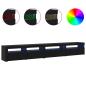 Preview: 3-teiliger TV-Schrank mit LED-Lichtern Schwarze Eiche Holzwerkstoff, TV-Schränke mit LED-Lichtern 2 Stück Schwarze Eiche 75x35x40 cm Holzwerkstoff
