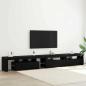 Preview: TV-Schränke 3 Teile mit LED-Lichtern schwarzes Eichenholz Holzwerkstoff, TV-Schränke mit LED-Lichtern 2 Teile schwarzes Eichenholz 75x35x40 cm Holzwerkstoff