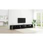 Preview: TV-Schränke 3 Teile mit LED-Lichtern schwarzes Eichenholz Holzwerkstoff, TV-Schränke mit LED-Lichtern 2 Teile schwarzes Eichenholz 75x35x40 cm Holzwerkstoff
