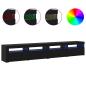 Preview: 3-teiliges TV Schrank Set mit LED Lichtern Schwarze Eiche Ingenie Holz, TV Schränke mit LED Lichtern 2 Stk Schwarze Eiche 60x35x40 cm Ingenie Holz