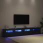 Preview: 3-teiliges TV Schrank Set mit LED Lichtern Schwarze Eiche Ingenie Holz, TV Schränke mit LED Lichtern 2 Stk Schwarze Eiche 60x35x40 cm Ingenie Holz