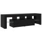 Preview: TV-Schränke 2 Stück mit LED-Lichtern Schwarze Eiche Holzwerkstoff, TV-Ständer mit LED-Lichtern - Schwarze Eiche, 90x35x40 cm, aus Holzwerkstoff