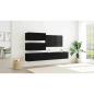 Preview: 6-teiliges TV-Schrank Set wandmontiertes schwarzes Eichenholz Spielholz