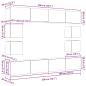 Preview: 8-teiliges TV-Schranksystem Wandmontiert Schwarze Eiche Holzwerkstoff, Wandmontierte TV-Schränke 2 Stück Schwarze Eiche 30,5x30x30 cm, TV-Schränke 2 Stück Schwarze Eiche 100x30x30 cm Holzwerkstoff