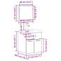 Preview: 3-teiliges Badezimmermöbel Set Altholz