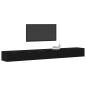Preview: Wandregale 2 Stk Schwarz Eiche 102x30x20 cm Holzwerkstoff
