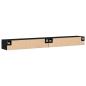 Preview: Wandregale 2 Stk Schwarz Eiche 102x30x20 cm Holzwerkstoff