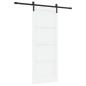 Preview: Schiebetür mit Zubehör-Set Weiß 83x211 cm Massivholz Kiefer, Innentür 'ORKDAL'Weiß 83x211x4 cm Massivholz Kiefer
