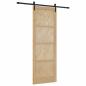 Preview: Schiebetür mit Hardware Set 83x232 cm Massivholz Kiefer, Innentür 'ORKDAL'83x232x4 cm Massivholz Kiefer
