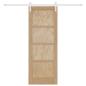 Preview: Schiebetür mit Beschlagset 73.5x198.5 cm Massivholz Kiefer, Innentür ?ORKDAL? 73.5x198.5x4 cm Massivholz Kiefer
