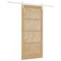 Preview: Schiebetür mit Hardware-Set 93x202 cm Massivholz Kiefer, Innentür