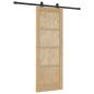 Preview: Schiebetür mit Hardware-Set 73.5x198.5 cm Massivholz Kiefer, Innentür 'ORKDAL'73.5x198.5x4 cm Massivholz Kiefer