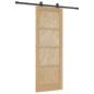 Preview: Schiebetür mit Hardware-Satz 78x211 cm Massivholz Kiefer, Innentür 'ORKDAL'78x211x4 cm Massivholz Kiefer
