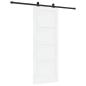 Preview: Schiebetür mit Hardware Set Weiß 78x202 cm Massivholz Kiefer, Innentür 'ORKDAL'Weiß 78x202x4 cm Massivholz Kiefer