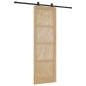 Preview: Schiebetür mit Hardware-Set 78x232 cm aus massivem Kiefernholz, Innentür 'ORKDAL'78x232x4 cm aus massivem Kiefernholz
