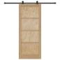 Preview: Schiebetür mit Hardware Set 86 x 211 cm aus solidem Kiefernholz, Innentür 'ORKDAL'86 x 211 x 4 cm aus solidem Kiefernholz
