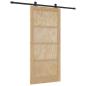 Preview: Schiebetür mit Montageset 93x202 cm aus robustem Kiefernholz, Innentür