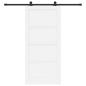 Preview: Schiebetür mit Hardware-Set Weiß 93x202 cm Massivholz Kiefer, Innentür ?ORKDAL? Weiß 93x202x4 cm Massivholz Kiefer