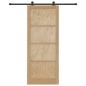 Preview: Schiebetür mit Hardware-Set 93x232 cm Massivholz Kiefer, Innentür "ORKDAL" 93x232x4 cm Massivholz Kiefer
