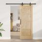 Preview: Schiebetür mit Hardware Set 78x211 cm Massivholz Kiefer, Innentür "ORKDAL" 78x211x4 cm Massivholz Kiefer