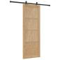 Preview: Schiebetür mit Hardware Set 78x211 cm Massivholz Kiefer, Innentür "ORKDAL" 78x211x4 cm Massivholz Kiefer