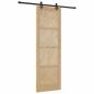 Preview: Schiebetür mit Hardware-Set 78x232 cm Massivholz Kiefer, Innentür 'ORKDAL'78x232x4 cm Massivholz Kiefer