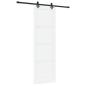 Preview: Schiebetür mit Hardware Set Weiß 78x232 cm Massivholz Kiefer, Innentür 'ORKDAL'Weiß 78x232x4 cm Massivholz Kiefer