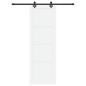 Preview: Schiebetür mit Hardware Set Weiß 78x232 cm Massivholz Kiefer, Innentür 'ORKDAL'Weiß 78x232x4 cm Massivholz Kiefer
