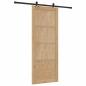 Preview: Schiebetür mit Montageset 83x211 cm Massivholz Kiefer, Innentür "ORKDAL" 83x211x4 cm Massivholz Kiefer