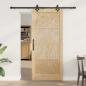 Preview: ARDEBO.de - Schiebetür mit Hardware-Set 86x198.5 cm aus Kiefer, Innentür 'ORKDAL'86x198.5x4 cm aus Kiefer