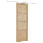 Preview: Schiebetür mit Beschlagset 73,5x211 cm Massivholz Kiefer, Innentür "ORKDAL" 73,5x211x4 cm Massivholz Kiefer