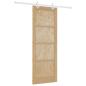 Preview: Schiebetür mit Beschlägen Set 78x211 cm Massivholz Kiefer, Innentür 'ORKDAL'78x211x4 cm Massivholz Kiefer