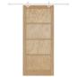 Preview: Schiebetür mit Hardware-Set 93x211 cm Massivholz Kiefer, Innentür "ORKDAL" 93x211x4 cm Massivholz Kiefer