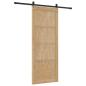 Preview: Schiebetür mit Hardware Set 83x211 cm aus massivem Kiefernholz, Innentür "ORKDAL" 83x211x4 cm aus massivem Kiefernholz